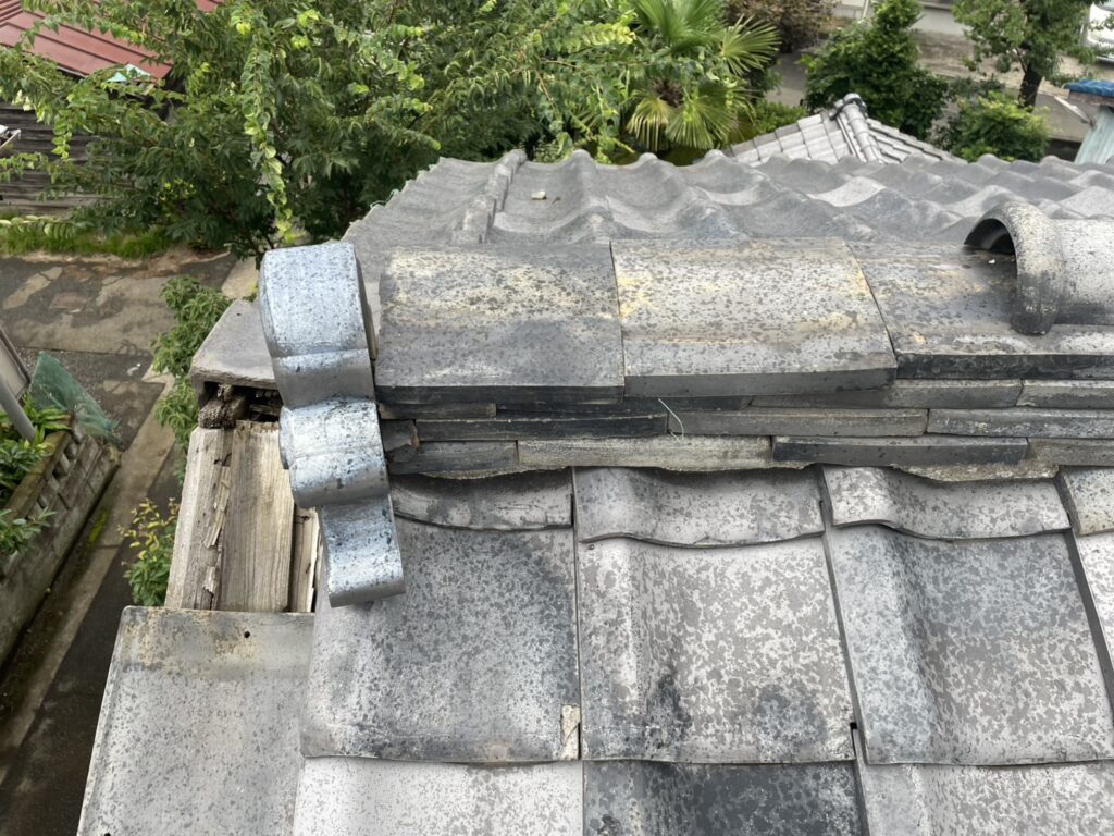 東京多摩部分修理鬼瓦１